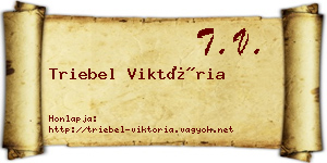 Triebel Viktória névjegykártya